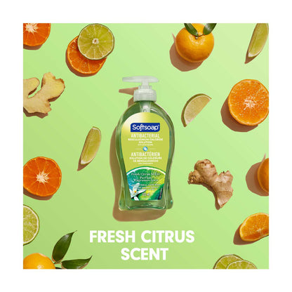 Softsoap Antibacterial Liquid Hand Soap, Fresh Citrus, 11.25 fl oz