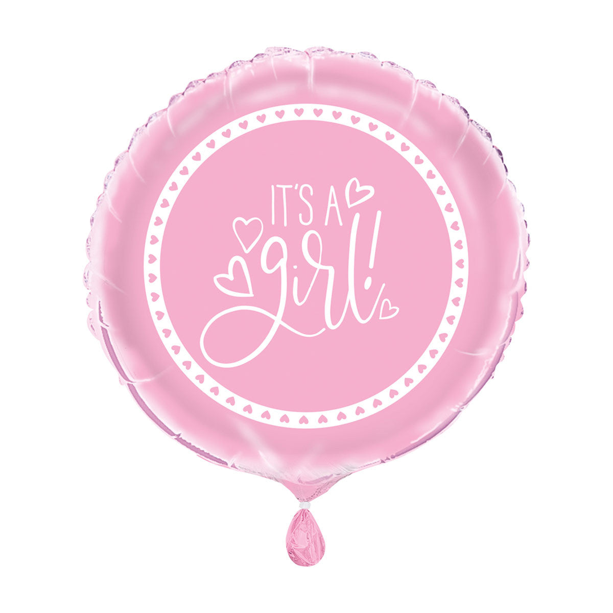 321 Party! 17" Pink Hearts Baby Shower Balloon