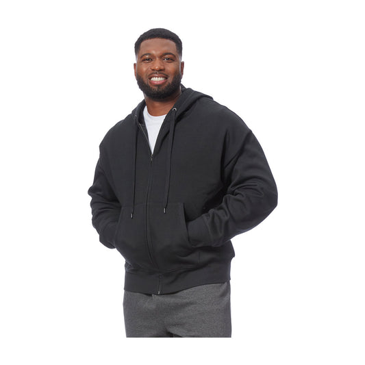 Men's Black Zipper Hoodie Jacket, Size Small
