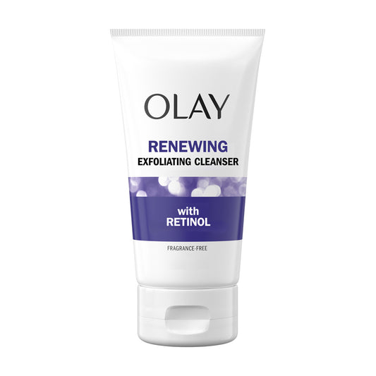 Olay Renewing Exfoliating Cleanser with Retinol, Fragrance-Free, 5.0 fl oz