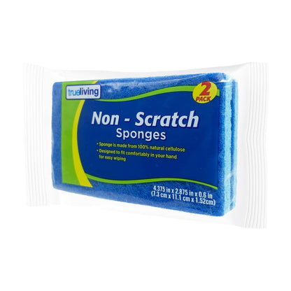 TrueLiving Non-Scratch Sponges, 2 pk