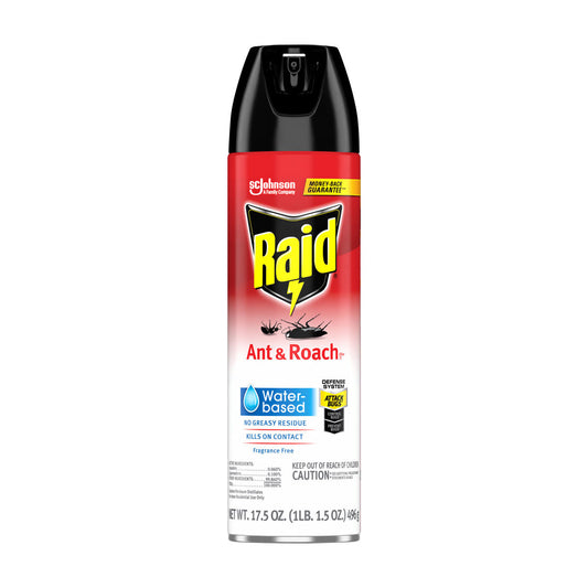 Raid Ant & Roach Killer, Fragrance Free, 17.5 oz