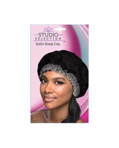 Studio Selection Satin Sleep Cap - Black
