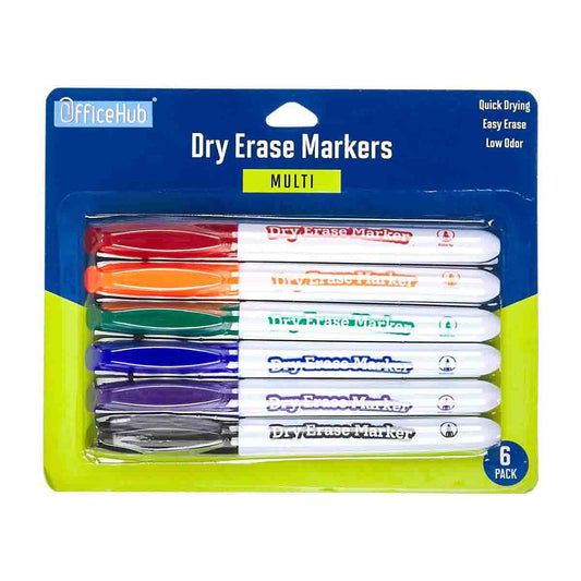 OfficeHub Dry Erase Markers, 6 ct
