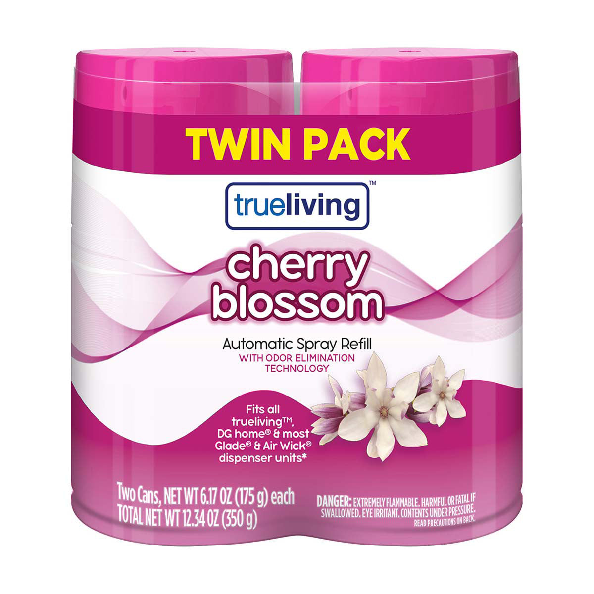 True Living Automatic Spray Refill - Cherry Blossom, 2 ct