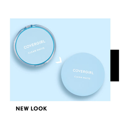 CoverGirl Clean Matte Pressed Powder, 525 Buff Beige, 0.35 oz