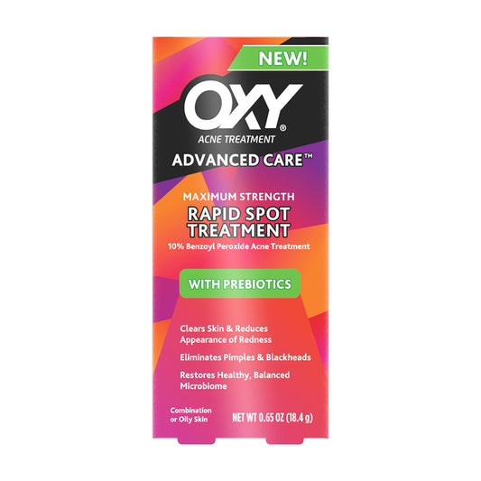 Oxy Acne Treatment Advanced Care Maximum Strength Rapid Spot Treatment with Prebiotics, 1 ct