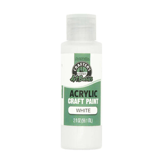 Crafter's Closet ArtBasics Acrylic Matte Craft Paint - White, 2 fl oz
