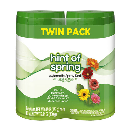 True Living Automatic Spray Refill - Hint of Spring, 2 ct