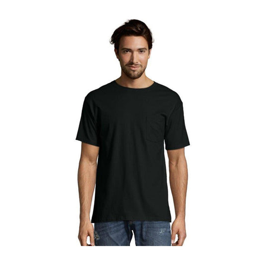 Hanes Men's Short Sleeve Pocket Tee - Black, 3X