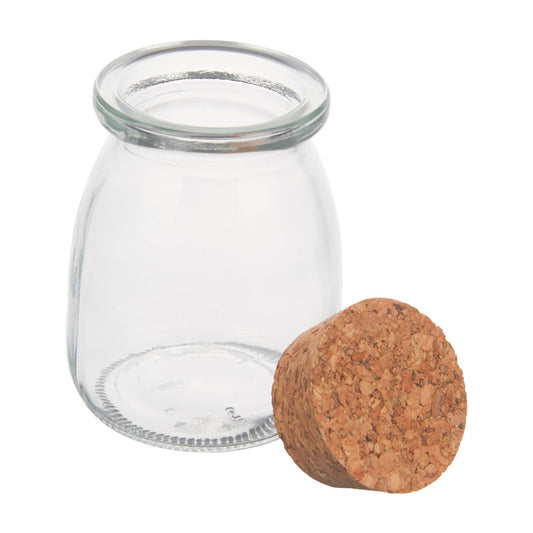 Transparent Jar with Cork Lid, Assorted
