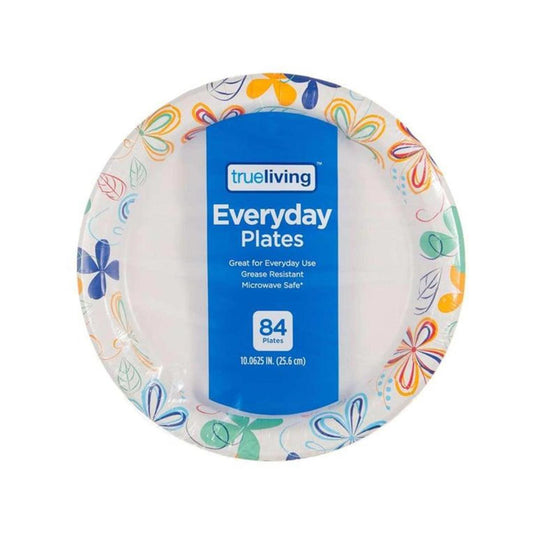 True Living Everyday Paper Plates, 84 Count