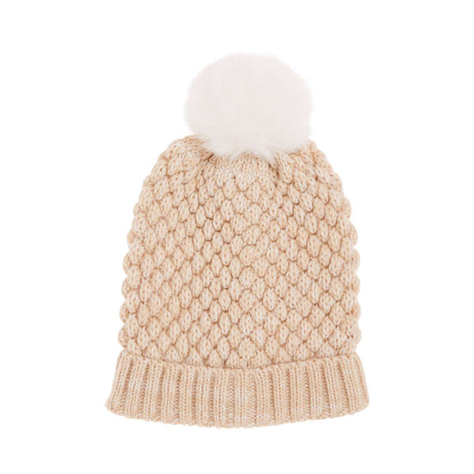 Classic Pom Pom Beanie, Oat