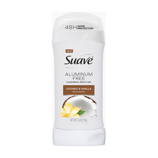 Suave Aluminum Free Deodorant, Coconut & Vanilla, 2.6 oz