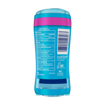 Secret Fresh Clear Gel Deodorant for Women, Lavender, 2.6 oz each, Pack of 2