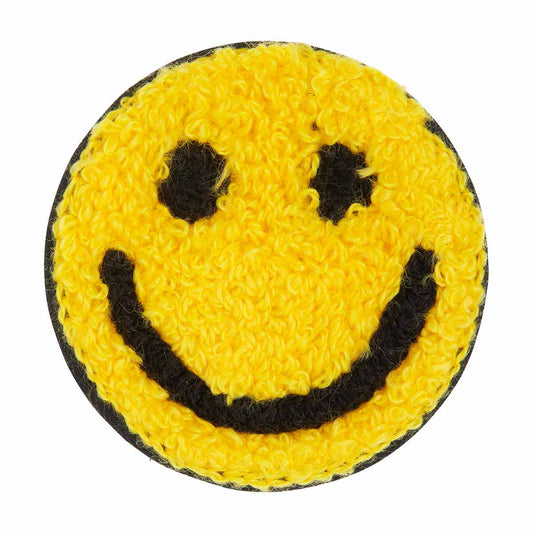 Yellow Smiley Face Adhesive Patch Accessory