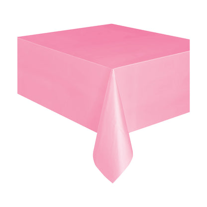 321 Party! Plastic Pink Tablecloth, 54" x 108"