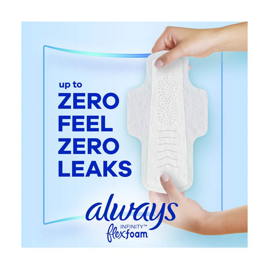 Always Infinity FlexFoam Pads with Wings, Size 1 Regular Flow, 18 ct