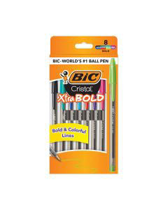 BIC Cristal Xtra Bold Ballpoint Pens, 48 Count