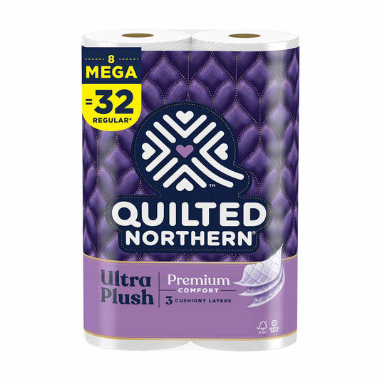 Quilted Northern Ultra Plush Toilet Paper Mega Rolls, 8 ct