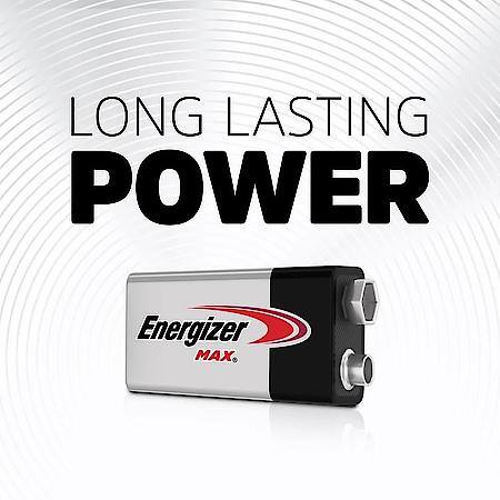 MAX 9V Batteries (1 Pack), 9 Volt Alkaline Batteries