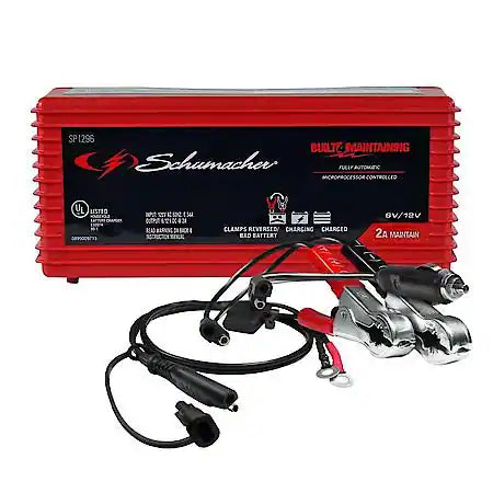 2A 6/12V Battery Maintainer with Microprocessor Control and Multi-Stage Charging
