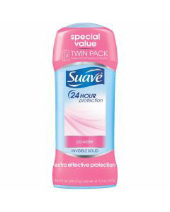Suave Antiperspirant Deodorant, Powder Scent, 2.6 oz Each, 2 pk