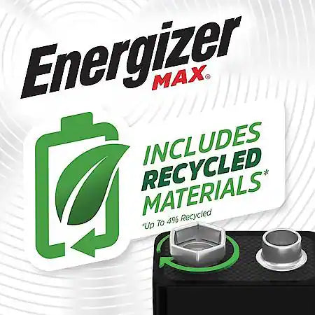 MAX 9V Batteries (1 Pack), 9 Volt Alkaline Batteries