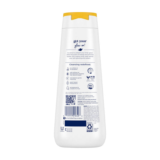 Dove Glow Mango & Almond Butter Body Wash 20 oz