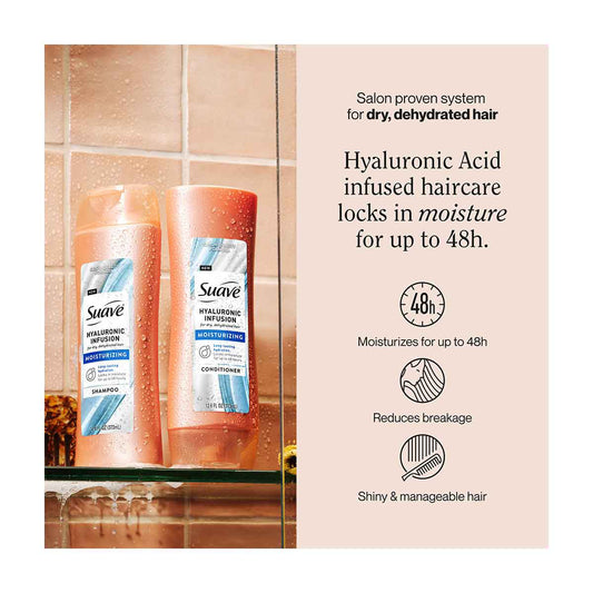 Suave Hyaluronic Infusion Moisturizing Shampoo, 12.6 oz
