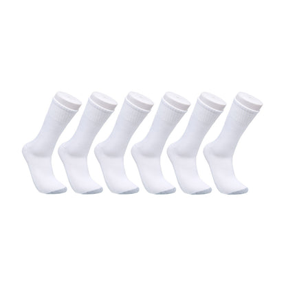 Zone Pro Men's Half Cushion Tube Socks, Shoe Size 6-12, White, 6 pk