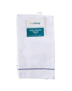 True Living 2 Pack Bar Mop Hand Towels, Assorted