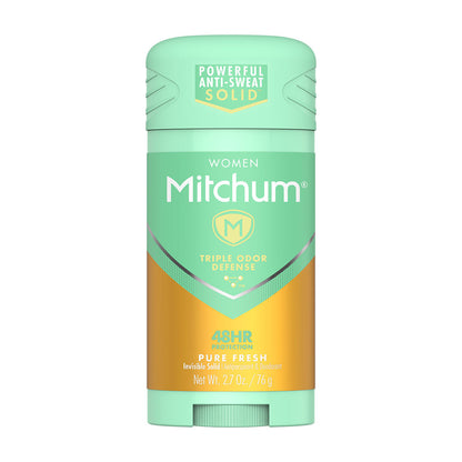 Mitchum Women's Pure Fresh Triple Odor Defense Invisible Solid Antiperspirant & Deodorant, 2.7 oz