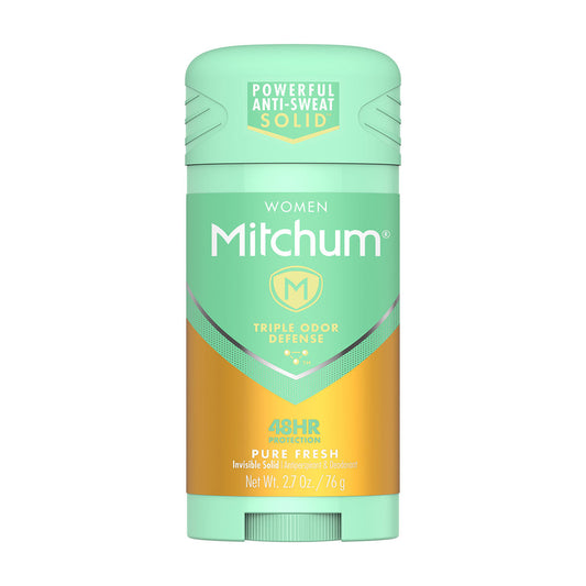 Mitchum Women's Pure Fresh Triple Odor Defense Invisible Solid Antiperspirant & Deodorant, 2.7 oz