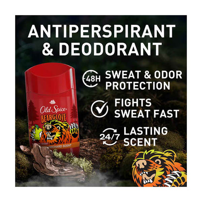 Old SpiceLong Lasting Antiperspirant and Deodorant for Men, Bearglove, Crisp Orchard Scent, 6 oz, 2 pk