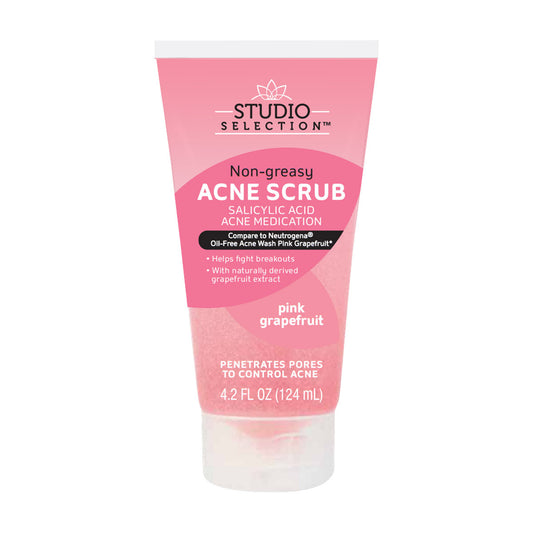 Studio Selection Oil-Free Acne Scrub - Pink Grapefruit, 4.2 fl oz
