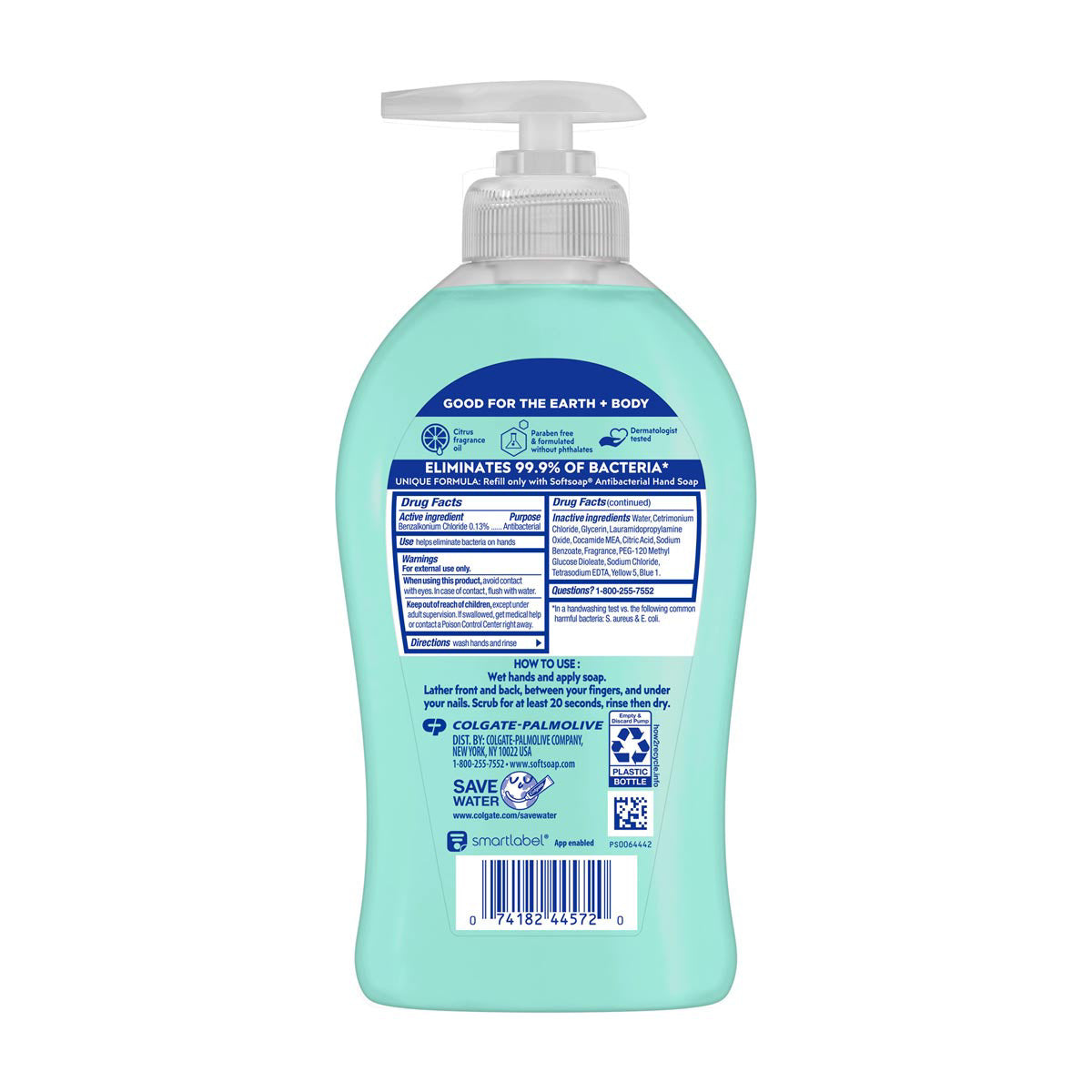 Softsoap Antibacterial Liquid Hand Soap, Fresh Citrus, 11.25 fl oz