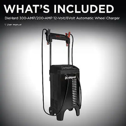 300 Amp/200 Amp 12-Volt/6-Volt Automatic Wheel Charger: Digital Display