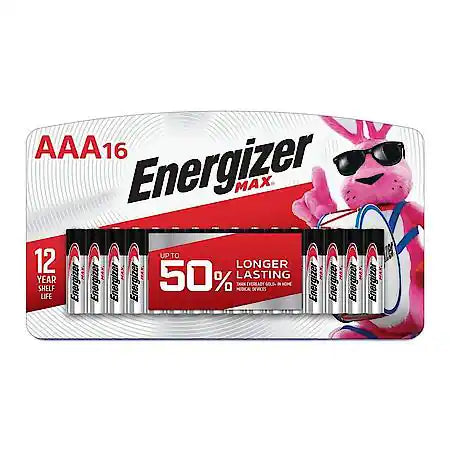 MAX AAA Batteries (16 Pack), Triple A Alkaline Batteries
