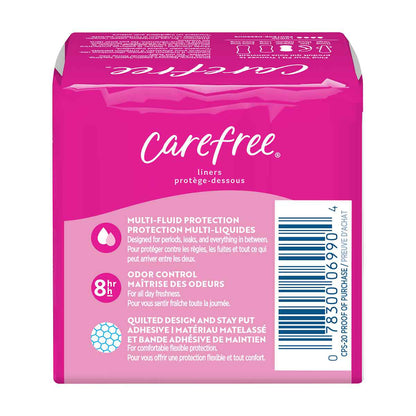 Carefree Panty Liners, Regular, Unscented, 20 ct