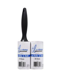 True Living Essentials Lint Roller & Refill, 60 sheets