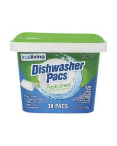 True Living Automatic Dishwasher Pacs Fresh Scent, 38 ct