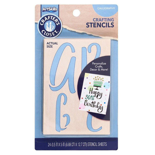 ArtSkills Crafter's Closet Calligraphy Script Stencils