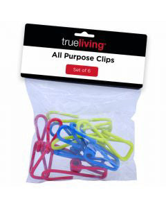 True Living All Purpose Clips, 6-Pack