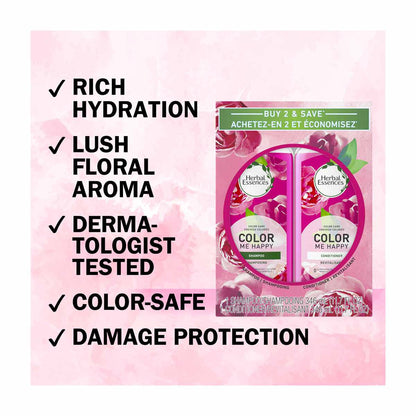 Herbal Essences Color Me Happy Shampoo & Conditioner Set, 11.7 fl oz bottles, 2 ct