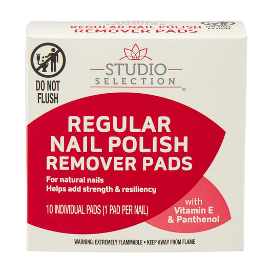 Studio Selection Regular Nail Polish Remover Pads, 10 ct