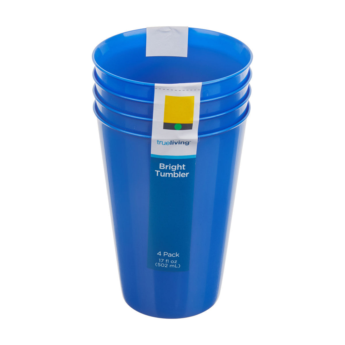 True Living Bright Tumblers, 17 fl oz, 4 pk, Assorted
