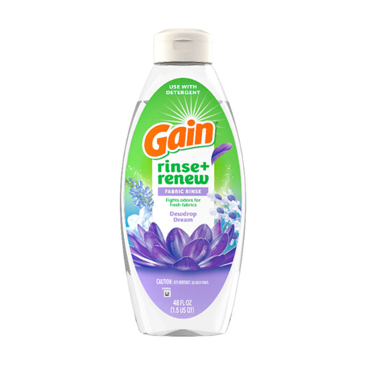 Gain Rinse and Renew Fabric Softener Rinse, Dewdrop Dream - 48 fl oz