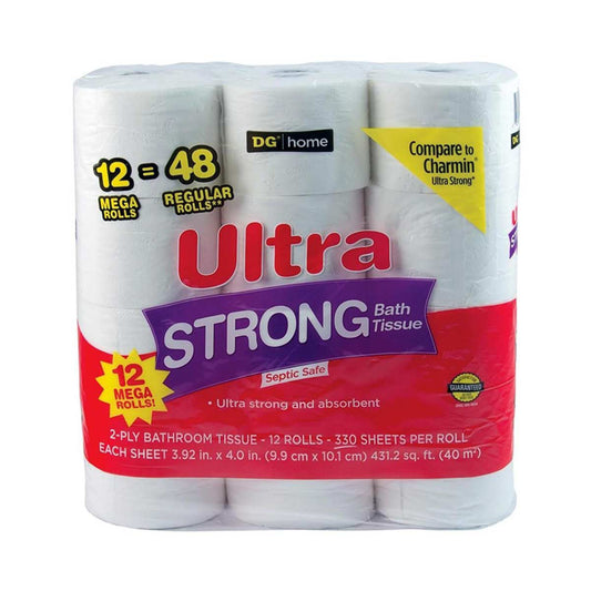 True Living Ultra Strong Bath Tissue Mega Rolls, 12 ct