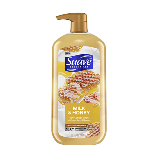Suave Essentials Body Wash, Milk & Honey, 30 fl oz